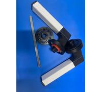 MANIGLIA BIANCA QUADRO 8 INFISSI ALLUMINIO 2 pz MNIGLIE PORTA LEGNO UNIVERSALE
