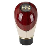 Maniglia Cambio Manuale Universale Copertura In Fibra Carbonio Custodia Parti Interne Auto Pomello Cambio 5 Velocità Leva Cambio Pomelli leva cambio(Beige)