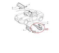MANIGLIA CAPOTE DX FIAT BARCHETTA - PUNTO CABRIO ORIGINALE 46720840