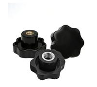 Maniglia con filettatura a forma di fiore, M4 M5 M6 M8 M10 M12 M16 Maniglia Filettata Stella Meccanica Nera Dadi a Pollice Manopola di Serraggio Dadi Manuali(Brass,Head 38xM8)