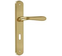 Maniglia con placca 8/70 "Goccia" in Oro Lucido