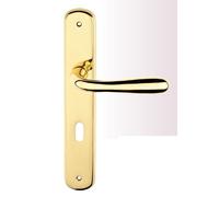 Maniglia con placca distanza 70 per porte interne in ORO LUCIDO o CROMO SATINATO