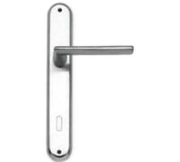MANIGLIA CON PLACCA FINESTRA,PORTA,PORTE MOD KIWI SICMA CROMO SATINATO,63CS01