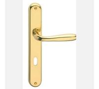 MANIGLIA CON PLACCA OTTONE SERIE CHIARA FB