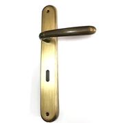 Maniglia con placca per porte interne DISTANZA 70 tipo "Goccia" - Bronzata