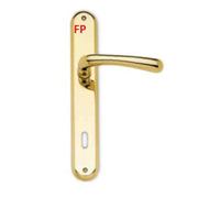 MANIGLIA CON PLACCA PORTA MOD VANITY SICMA OTTONE LUCIDO,BUSSOLA,PORTE,37OL01