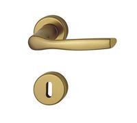 Maniglia con rosetta e bocchetta HOPPE serie "Milano" in alluminio bronzato