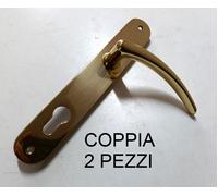 MANIGLIA COPPIA GHIDINI LORD OTTONE ORO LUCIDO QUADRO 8 INTERASSE 85 FORO YALE