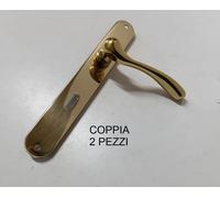 MANIGLIA COPPIA GHIDINI VICTORIA OTTONE LUCIDO VERNICIATO QUADRO 8 INTERASSE 70
