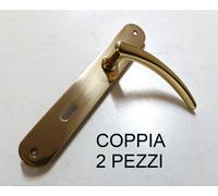 MANIGLIA COPPIA MANIGLIE GHIDINI LORD OTTONE ORO LUCIDO QUADRO 8 INTERASSE 70