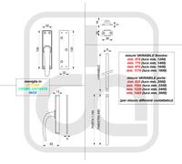MANIGLIA CREMONESE INOX 316 MEZZO GIRO ASTE Ø 8 CHIUSURA PERSIANA PORTA FINESTRA