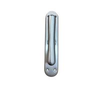 Maniglia Cremonese Modello A Goccia Con Placca Lunga | Finitura Oro Lucido o Cromo Satinato | Design Elegante E Classico Per Porte E Finestre Legno (Con Fori, Cromo Satinato)