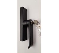 Maniglia cremonese nera con chiave per porta finestra in metallo perni