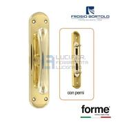 MANIGLIA CREMONESE ORO LUCIDO CON PERNI PER BALCONI FINESTRE MADE IN ITALY