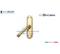 MANIGLIA CREMONESE OTTONE LUX SICMA SERIE BELLINI C/PLACCA OVALE