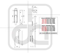 MANIGLIA CREMONESE OTTONE MEZZO GIRO ASTE Ø 8 CHIUSURA PERSIANA PORTA FINESTRA