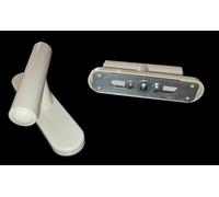 Maniglia Cremonese per Finestre Balconi Infissi Legno in Plastica Bianco GHIDINI