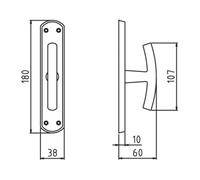 Maniglia cremonese per infissi e finestre Ghidini Milena