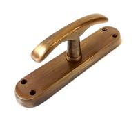 MANIGLIA CREMONESE RIO OTTONE BRONZATO GRAFFIATO MOVIMENTO GRAZ CON BUSSOLE