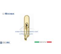 MANIGLIA CREMONESE SICMA SERIE IRIS C /PLACCA OVALE COLORE OTTONE LUCIDO