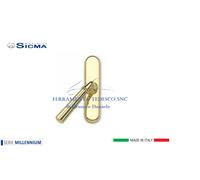 MANIGLIA CREMONESE SICMA SERIE MILLENNIUM /PLACCA OVALE COLORE OTTONE /LUX