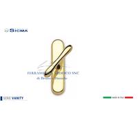 MANIGLIA CREMONESE SICMA SERIE VANITY C/PLACCA OVALE OTTONE LUCIDO