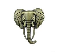 Maniglia decorativa a forma di testa di elefante in lega di zinco per armadio, comodino e cassetto, installazione a foro singolo, forma creativa a forma di animale aggiunge un tocco elegante ai mobili