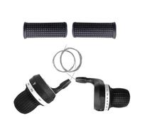 Maniglia del cambio con impugnatura girevole per bicicletta Leva del freno della bici Trasmissione deragliatore per bicicletta 1 paio 3x7 velocità Trasmissione con impugnatura girevole della trasmissi