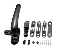 Maniglia della finestra, Maniglia for finestra, maniglia for in PVC, 2 pezzi, universale, serratura, ruota for battente, ferramenta nera, forniture for mobili, porta(Black Left)