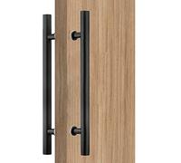 Maniglia della porta di vetro dell'acciaio inossidabile 304 Push Pull Hardware per le porte scorrevoli del fienile all'aperto, cuscinetti antiscivolo Installare facilmente 80cm 60cm Accessorio moderno