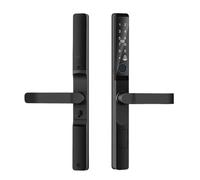 Maniglia della porta intelligente, 85/92mm Accesso for smartphone da infilare Maniglia for serratura senza chiave Maniglia for serratura ultrasottile App Funzionamento remoto WiFi Smart Lock(5085)