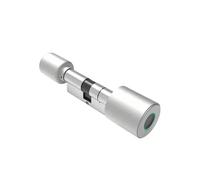 Maniglia della porta intelligente, Serratura a cilindro Bluetooth con impronta digitale Euro Pollice Batteria ricaricabile a lunga durata Serratura elettronica intelligente digitale(Silver,45 and 45 t