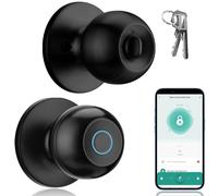 Maniglia della porta intelligente, Serratura for porta con impronta digitale for camera da letto Smart Lock Serratura biometrica con pomello for porta con controllo app for camere da letto, guardaroba