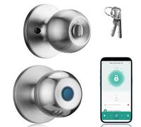 Maniglia della porta intelligente, Serratura for porta con impronta digitale for camera da letto Smart Lock Serratura biometrica con pomello for porta con controllo app for camere da letto, guardaroba