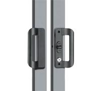 Maniglia della serratura della porta scorrevole in lega di alluminio, chiusura della porta, serratura della porta, telaio in alluminio, 1 pezzo(nero)
