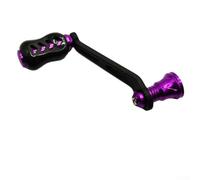 Maniglia di ricambio in fibra di carbonio per Daiwa per mulinello FUEGO da 70 mm a vite, con doppi cuscinetti sulla sfera di presa (viola)