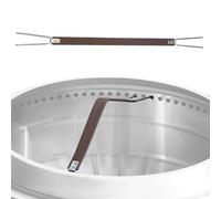 Maniglia di ricambio per braciere, strumento per braciere, manico portatile con gancio in acciaio, per barbecue, campeggio, attività all'aperto, tavolo