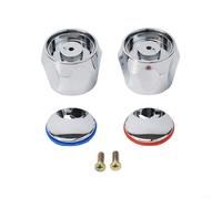 Maniglia di ricambio per rubinetti, accessorio di ricambio per rubinetti freddi e caldi, finitura cromata, compatibile con nucleo valvola a 20 denti di diametro 9 mm per strumenti di irrigazione