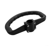 Maniglia di ricambio per tagliaerba e decespugliatore, nero, PP & metallo, manico ad anello, accessori di montaggio, ergonomico, cura del giardino, 1 pezzo