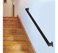 Maniglia di sicurezza antiscivolo per scale da 6 m, per interni ed esterni, colore nero, per villa loft, scale, guardrail