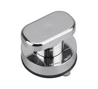 Maniglia di sicurezza con ventosa per porte in vetro, piastrelle fantasia, specchi e legno dipinto, progettato per bagno e cucina (piccolo argento)