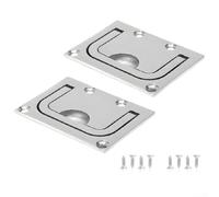 Maniglia di sollevamento in acciaio inox dal design a filo per portello della barca o installazione di porte di armadi, con struttura in acciaio 316 di grado marino (2 pezzi)