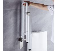 Maniglia di supporto da parete per bagno, 80 cm, pieghevole, per bagno, supporto pieghevole di sicurezza, per anziani disabili (80 cm, bianco)