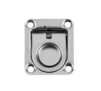 Maniglia di trazione a molla for portello da incasso for barca da 44*38 mm, anello di sollevamento a filo for armadietto marino, parte for portello da ponte in acciaio inossidabile for barca , Accesso