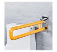 Maniglia Doccia Anziani Maniglione pieghevole for anziani ribaltabile verso il basso WC da bagno Rotaie di sicurezza in plastica ABS Handicap a forma U(Yellow)