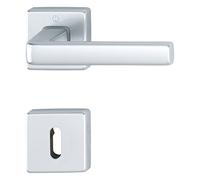 HOPPE Maniglia DUBLIN su rosetta rettangolare PZ, alluminio anodizzato argento