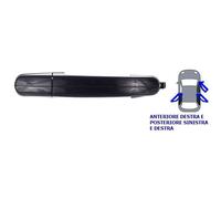 Maniglia esterna nera anteriore dx post bilaterale per Ford Focus 8/2007 poi