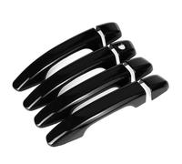 Maniglia esterna scorrevole per auto adesivo in fibra di carbonio argento per maniglia esterna della porta esterna modanatura copertura di ricambio per Accord 10 ° 2018 2019 2020 2021 LHD (nero lucido