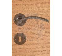 MANIGLIA FERRO FORGIATO BOCCHETTA ANTICATA MANIGLIE PORTE POMOLO FM 366 N