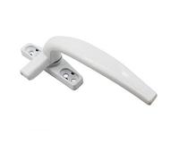 Maniglia Finestra PVC Alluminio Maniglia Per Finestre In Lega Di Alluminio Con Serratura Piatta Aperta Anteriore Tenda Legno Lastre Scorrevole A Porta Hardware(White,Right)